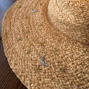 HatAttack Wide-brimmed embroidered sun hat